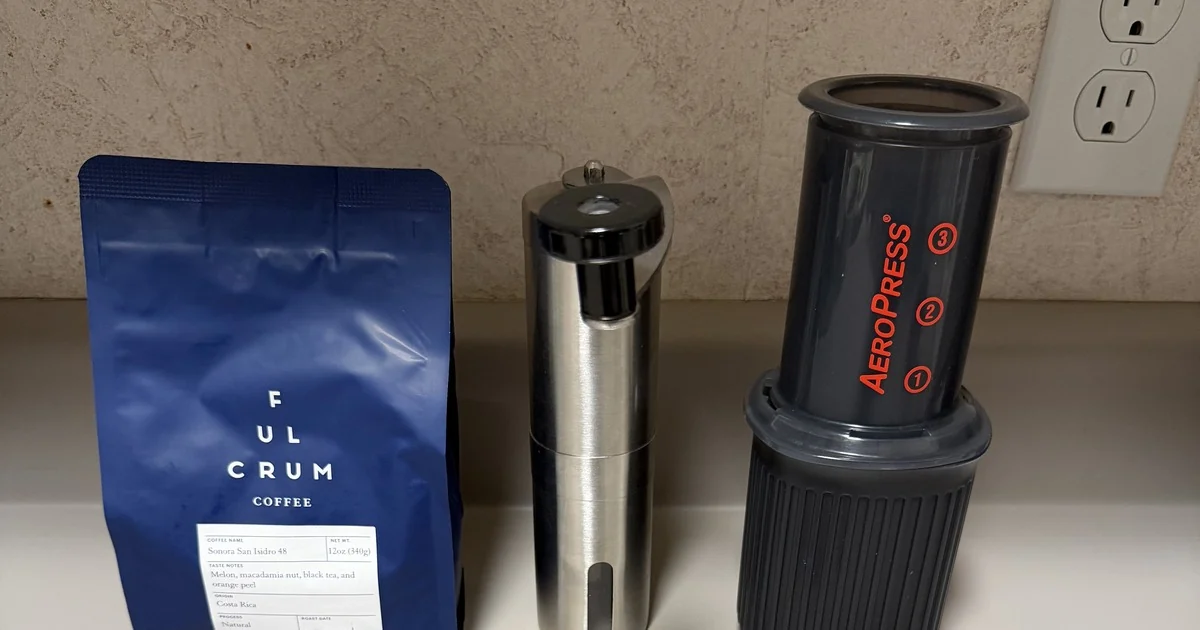 Travel Coffee Setup: AeroPress Go, Grinder, and Scale